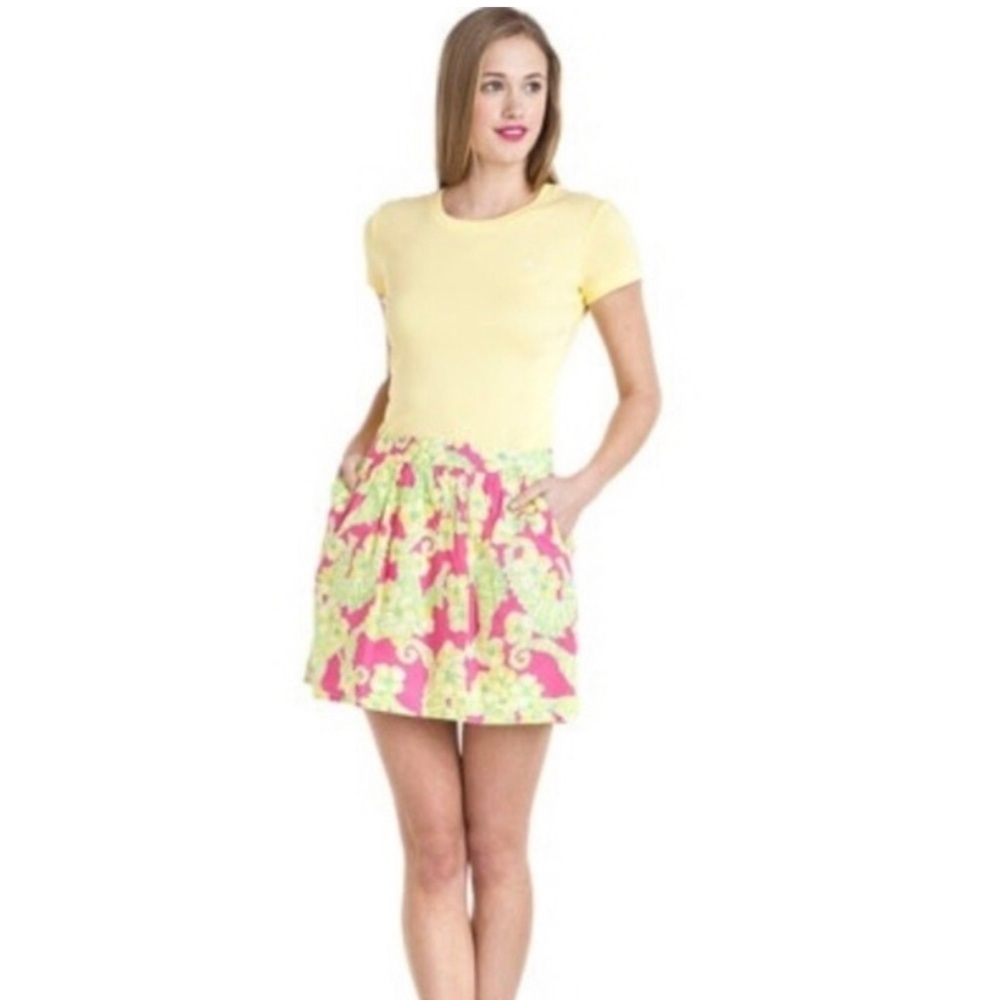 Lilly Pulitzer Whitley Mini Pocket Skirt Floral Seahorse Daiquiri Pink Size 0